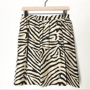 Michael Kors Silk Zebra Print Skirt - 4